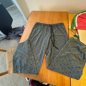 Fuzzy grey and black lounge pants